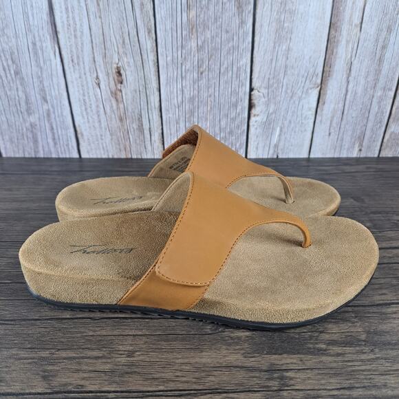 Trotters Petaluma Thong Sandals Women's Sz 8 M Tan (VGC) - Picture 3 of 8